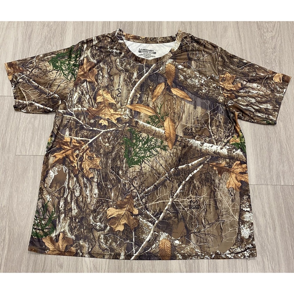 Realtree Men's by Staghorn‎ Creek Size 2XL Camo Short Sleeve Shirt 100% Poly XXL